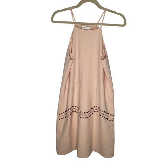 Sugar Lips Pink Sleeveless Dress with Eyelet Detail size small - Picture 1 of 5